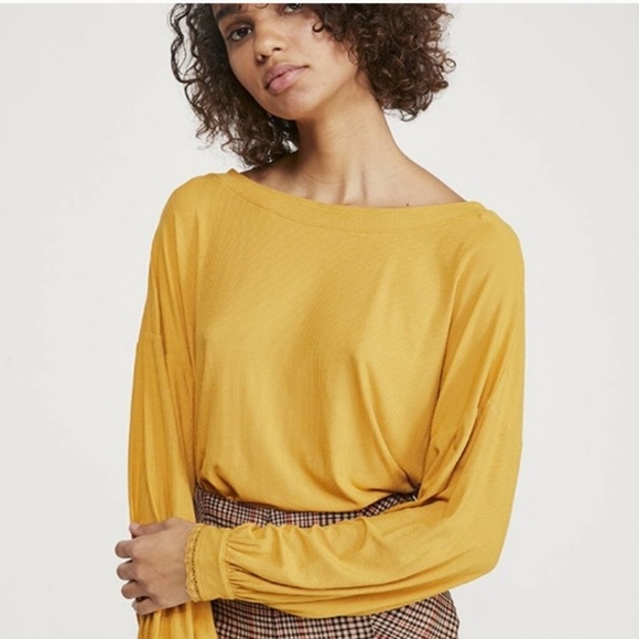 Free People Shimmy Shake Top Color NWT Color: Untamed Gold - Picture 4 of 9